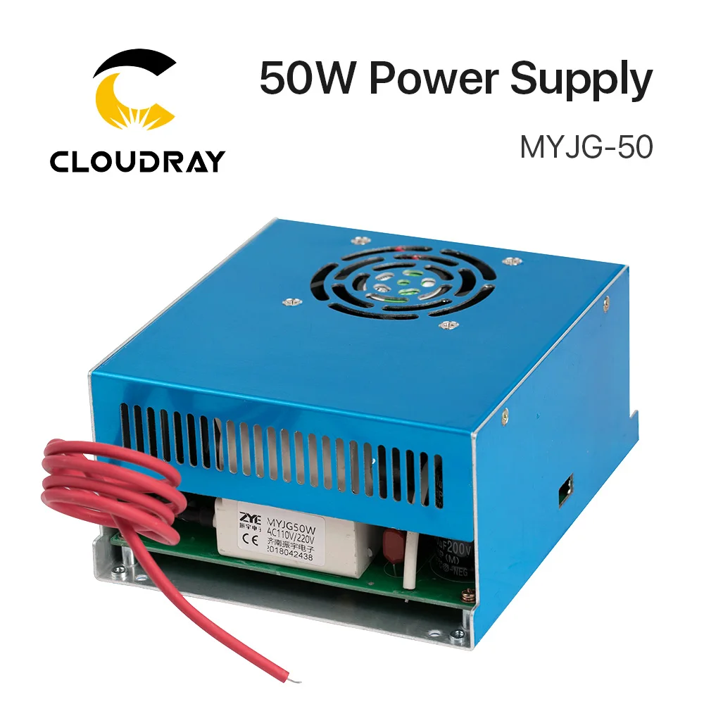Cloudray 50 Вт СО2 лазерный источник питания для СО2 лазерная гравировка резка машина MYJG-50