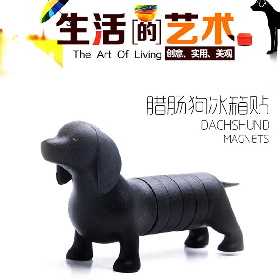 Магнит на холодильник мультяшная Милая такса счастливая собака палочка сделай