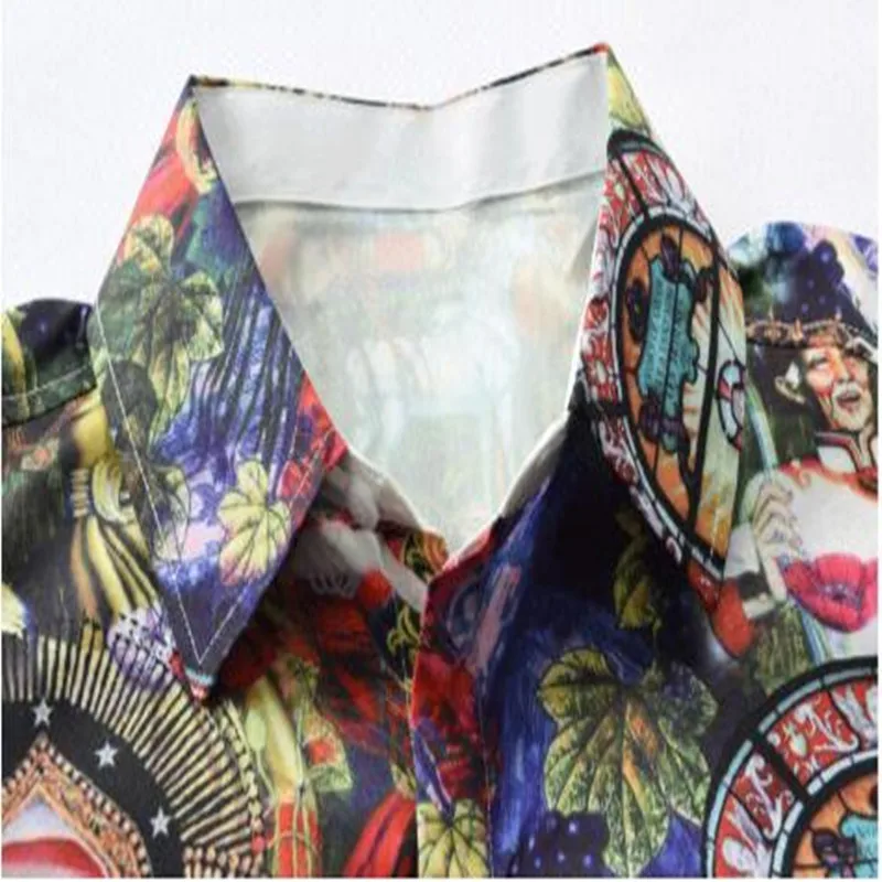 

new high-quality men's casual fashion multi-color large size 3D printed printed shirt short sleeve fashion shirt
