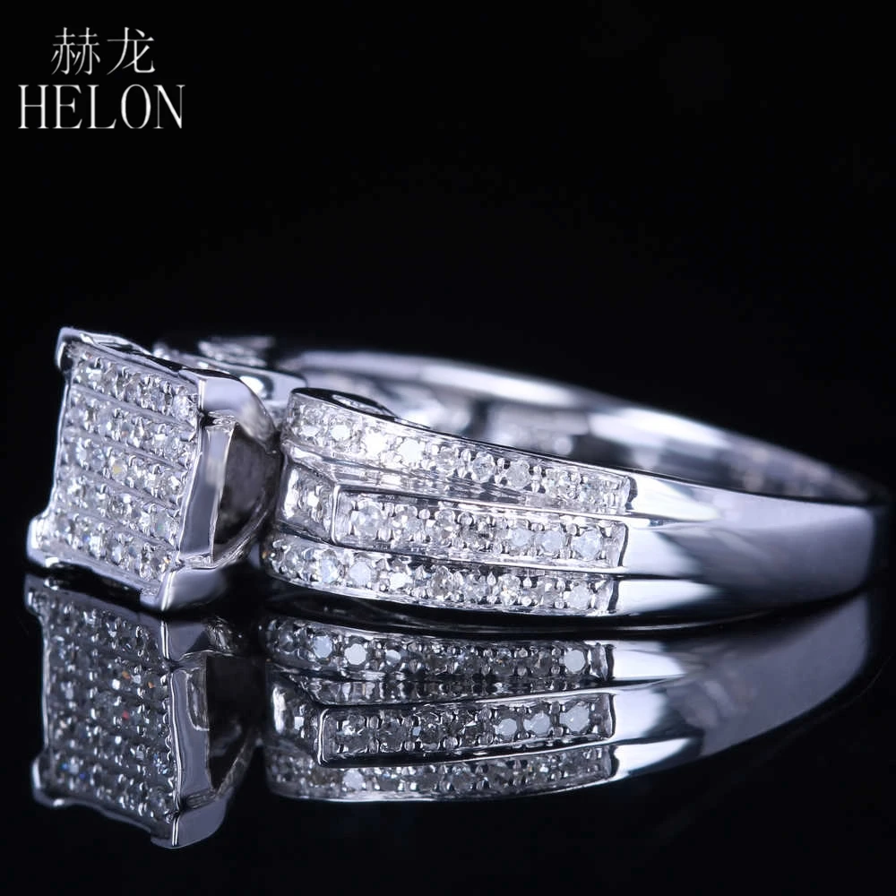 Кольцо HELON из стерлингового серебра 925 пробы с натуральными бриллиантами, обручальное юбилейное кольцо, квадратное женское свадебное кольцо, модные праздничные ювелирные изделия, подарок