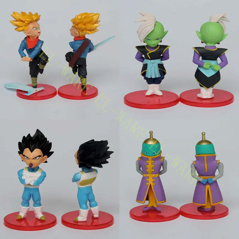18 шт./компл. Драконий жемчуг Z GokuYamcha Puar Bulma Rosh 5 8 см мини милый ПВХ фигурка торт