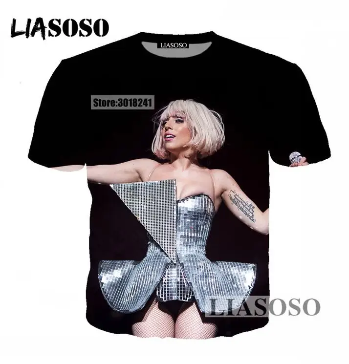 LIASOSO сексуальная летняя футболка для актрисы женская с 3D принтом топы в стиле