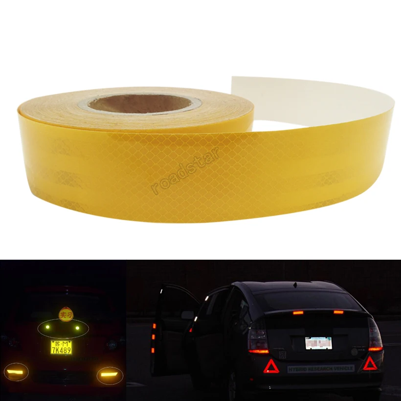 50mm X 10m Red/Yellow Safety Reflective Truck Body Stickers with Warning Effect in The Night | Автомобили и мотоциклы