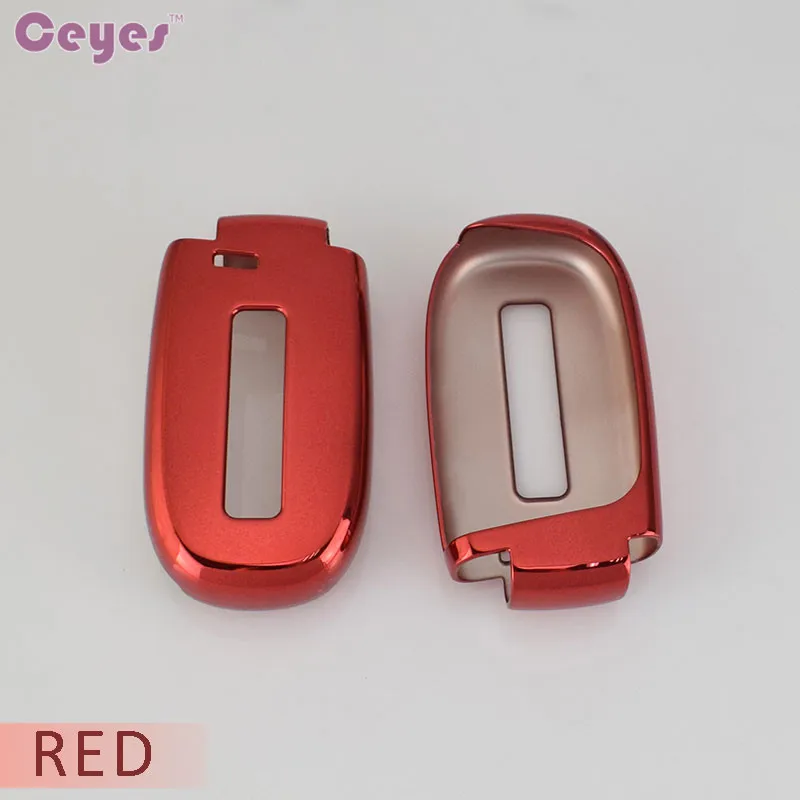 Red Ceyes автомобиль дистанционного ТПУ ключ чехол Защита для автомобиля Jeep Compass Patriot Dodge путешествие Chrysler 300 авто аксессуары стайлинга автомобилей - Название цвета: Red