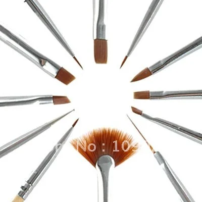 

Nail art tools 12 PCS Kolinsky Hair Acrylic uv gel nail brush pen