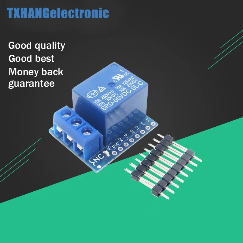 For WeMos D1 mini One Channel relay shield module for wemos d1 esp8266 expansion board arduino | Электронные компоненты и