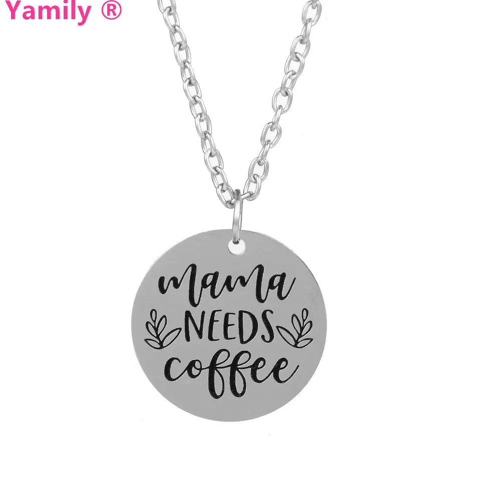Yamily 10 шт./лот Mama Needs кофейный Шарм ожерелье модное высококачественное из