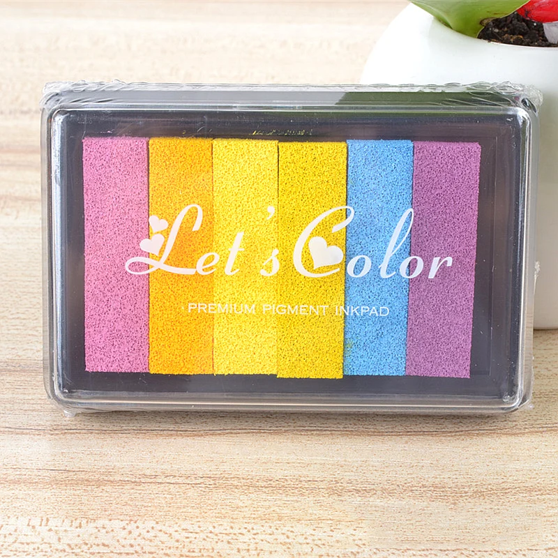 5 цветов градиентные чернила на масляной основе 9 х6 х2 см|inkpad stamp|color ink padink pad |