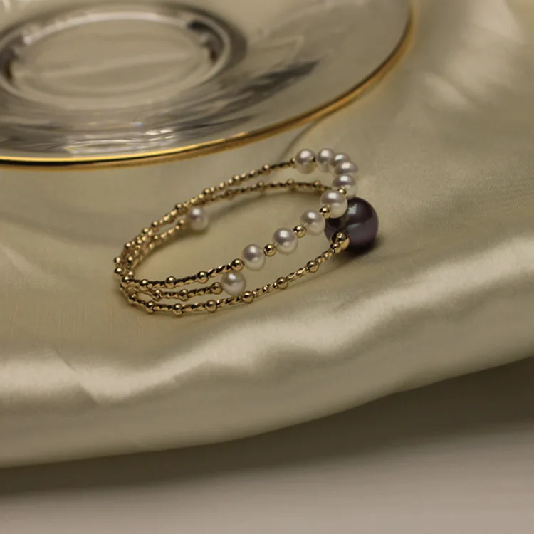 11mm Black Pearls 5-6mm White Freshwater Bracelet Adjustable Sterling Silver Pearl Jewelry Affordable Size | Украшения и