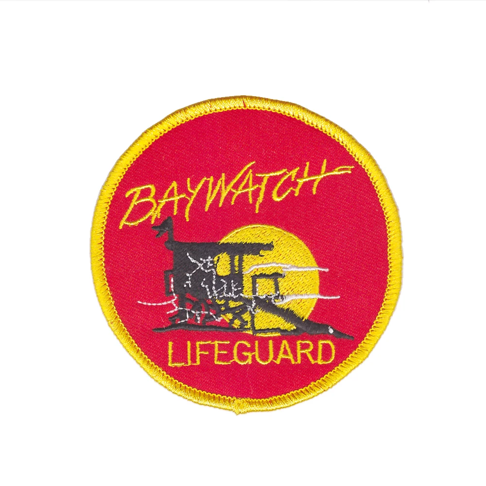 Бейчасы для спасения логотип LIFEGUARD вышитая нашивка/значок merrow border|embroidered patch|patches