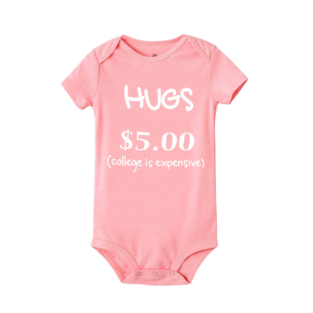 Объятия$5 Колледж стоит дорого летние от Carter's, детский костюмчик, детка детский, для маленьких мальчиков и девочек с буквенным принтом, спортивный костюм, одежда для сна с милыми и забавными Onesie - Цвет: R092-SRPPK-