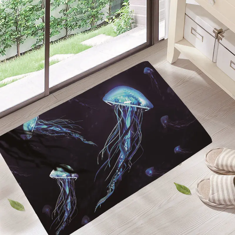 Подводный коврик Magic светящаяся Медуза World нетканый нескользящий кухонный для