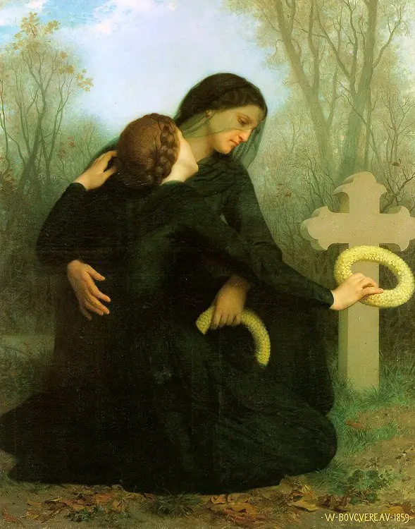 Ручная работа картина маслом Репродукция Le Jour des Morts aka All Saints день от Will Bouguereau|painting