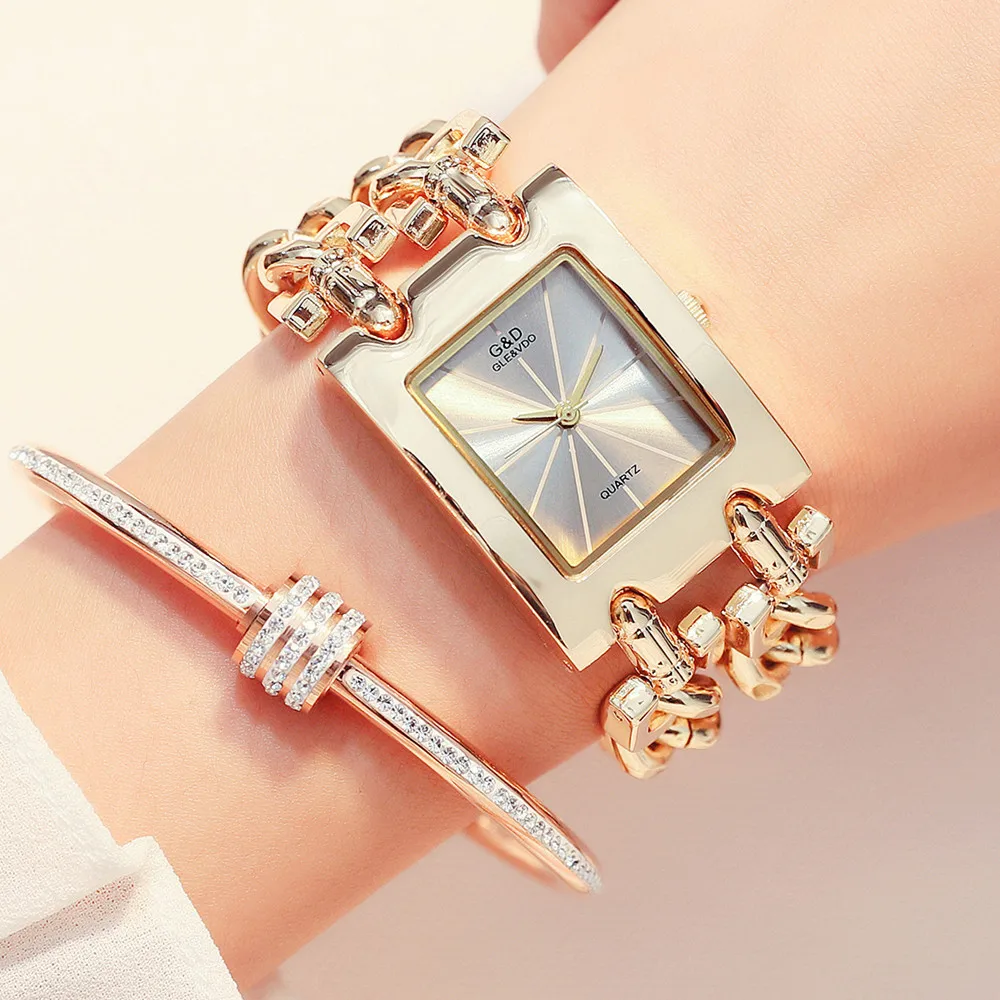 G& D женские наручные часы серебряные кварцевые часы Relogio Feminino Reloj Mujer женские часы лучший бренд роскошные часы подарок для женщин