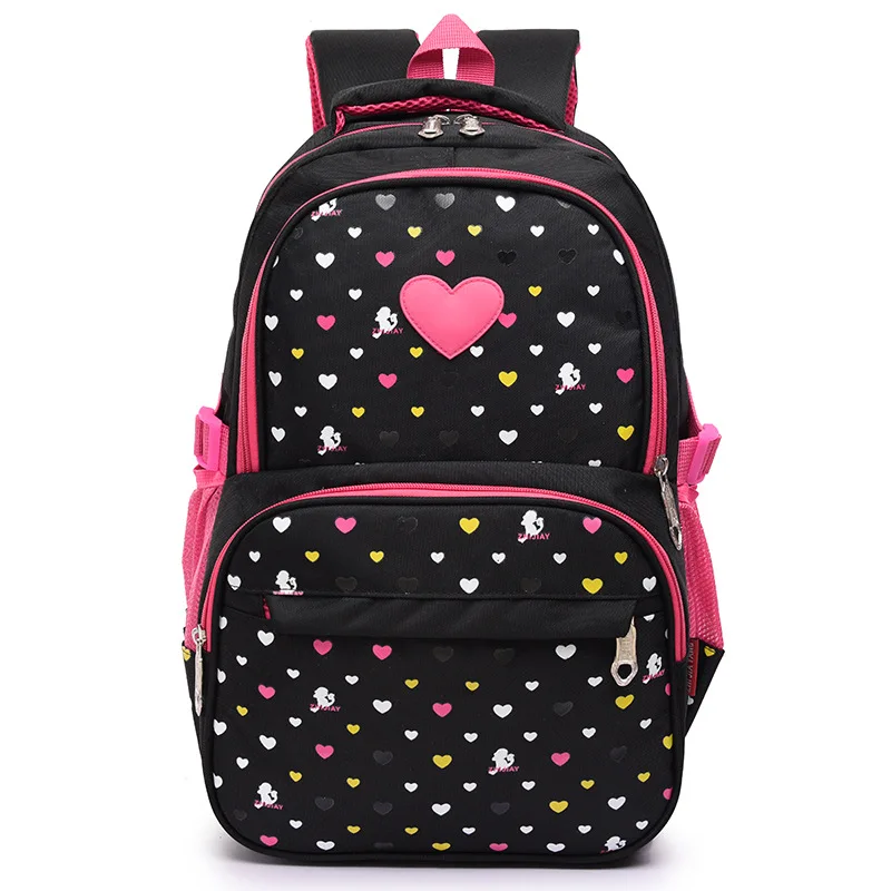 Модный детский школьный рюкзак для девочек-подростков с принтом сердца