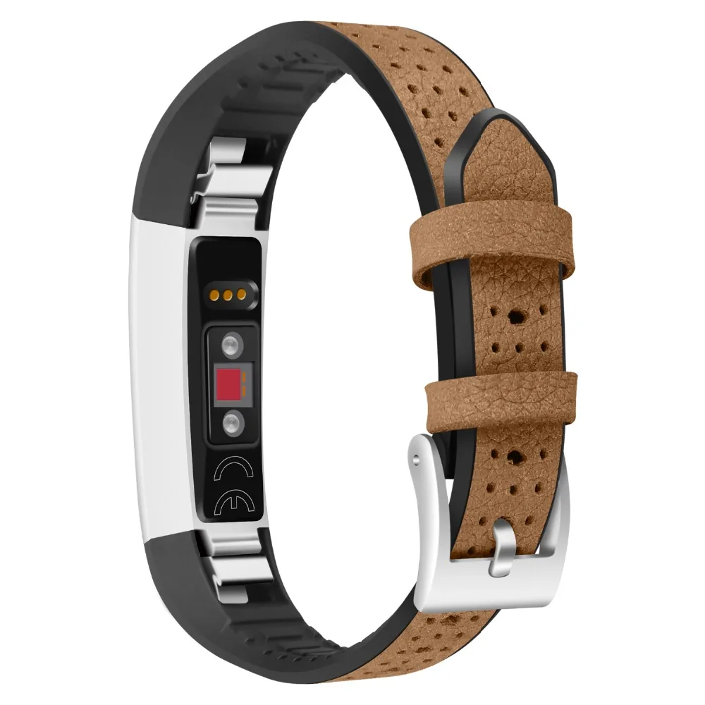 Joyozy натуральная кожа + ТПУ ремешок для часов Браслет Для Fitbit Alta/Alta hr Замена