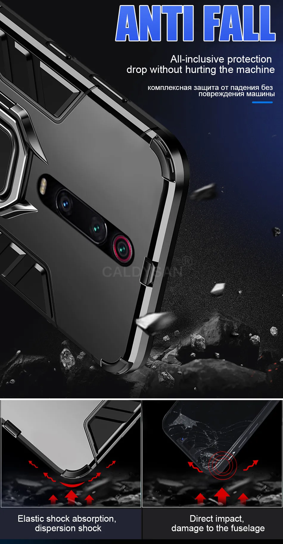 Роскошное кольцо Броня чехол для телефона на Xiaomi Redmi 7 5 Plus Note 6 5 7 Pro K20 Pro мягкий силиконовый бампер противоударный чехол