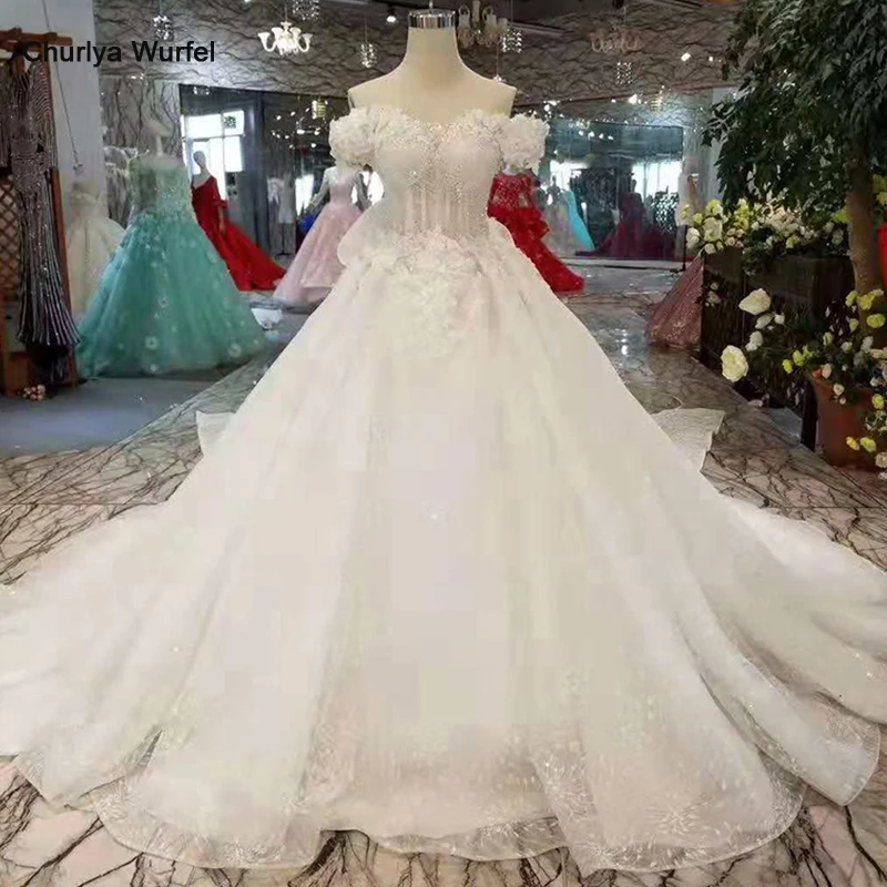 LSS253 сексуальные свадебные платья с открытыми плечами милое 3D цветы как белое