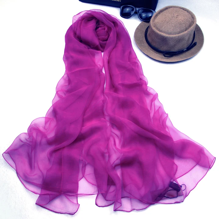 2017 летний высококачественный однотонный шелковый шарф хиджаб шаль Женская