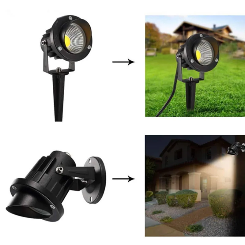 COB 10W Outdoor Garden Light LED Lawn lamp Waterproof Flood Spot Warm Cool White Led Spike Lawm DC12V/AC85-265V | Лампы и освещение