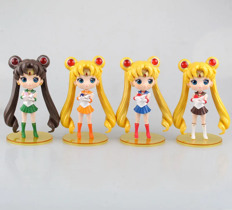 Q version Sailor Moon Tsukino Usagi 15cm Anime Collectible Action Figure PVC toys for christmas gift free shipping | Игрушки и хобби