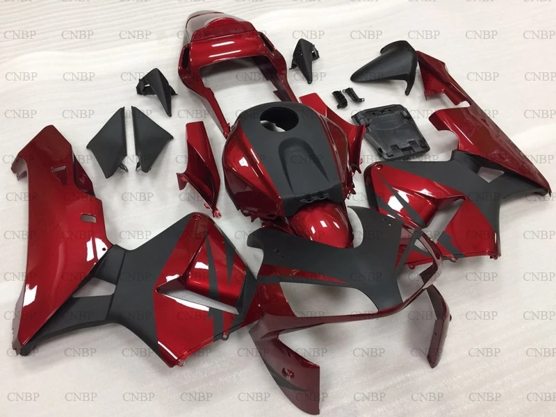 Пластиковые обтекатели темно-красного и черного цвета для Honda CBR600RR 2003 - 2004 набор
