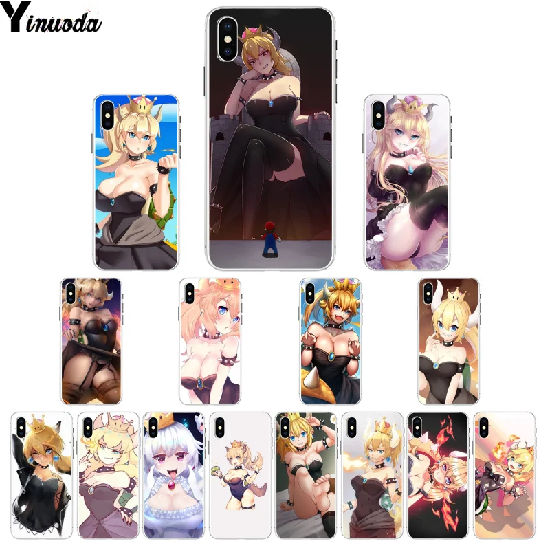 Yinuoda Cool Game Girl Bowsette Boosette Мягкий силиконовый чехол для телефона из ТПУ Apple iPhone 8 7 6 6S