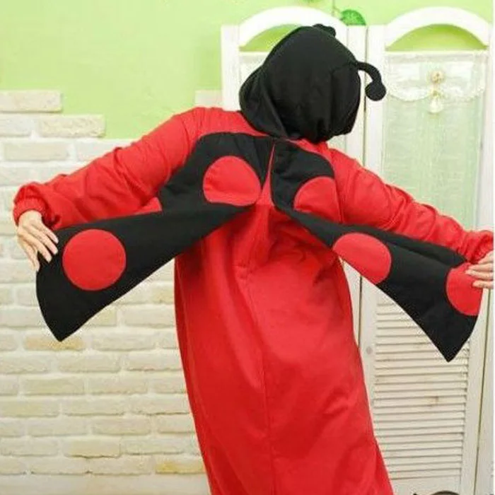 Новинка Пижама унисекс для взрослых с животными косплея божья коровка