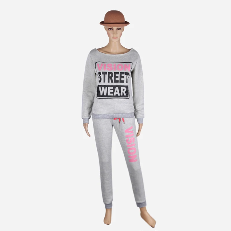 Женский спортивный костюм из 2 предметов укороченный топ и длинные брюки с