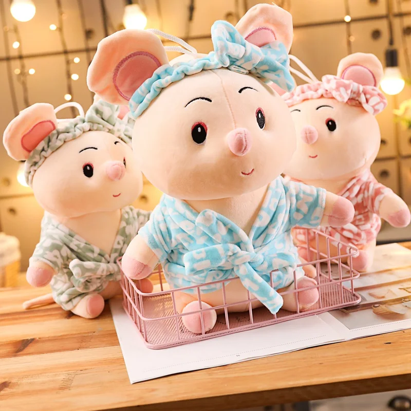 25/35 см мягкие и удобные милые Мышь с халатом плюшевая кавайная игрушка мягкая
