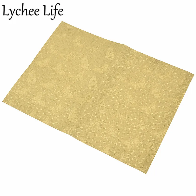 Lychee Life Цветок тисненая искусственная кожа ткань A4 29x21 см бабочка тисненая ПВХ ткань DIY для домашнего шитья одежда Декор поставки