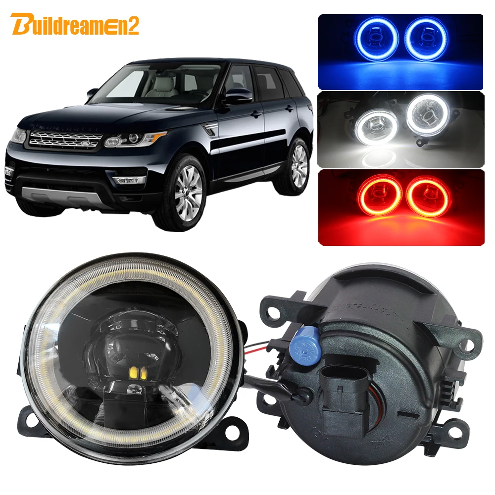Buildreamen2 для Land Rover Range Rover Sport LS 2006-2013 автомобильный 4000лм H11 Светодиодный противотуманный фонарь Angel Eye DRL дневного света 12 В