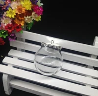 500pcs 3020mm wholesale glass globe bubble silver lace tray glass vial pendant wedding diy necklace glass bottle cover dome jar