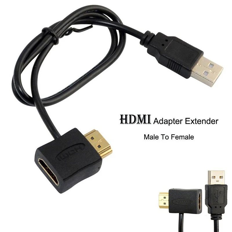 HDMI Мужской Женский A/V адаптер 50 см/1 6 фута с USB 2 0 разъем питания HSJ 19|Кабели
