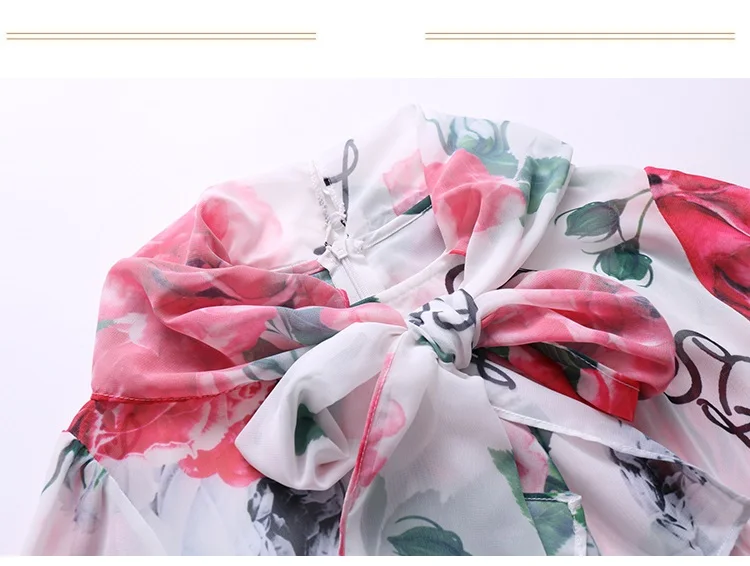 Maxi Dresses for Women High Quality Elegant Chiffon Party Dress 2018 Big Swing Slim A Line Vintage Floral | Женская одежда