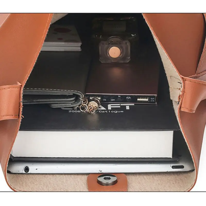 

2pcs Women Fashion Leather Handbag Shoulder Bag Tote Purse Crossbody Messenger Satchel Set