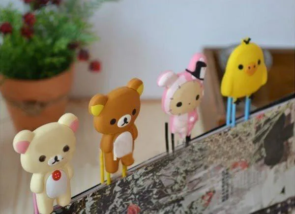2017 г. бумажные ремесленные реле бесплатная доставка Rilakkuma Kawaii Сери Klip закладки /Memo