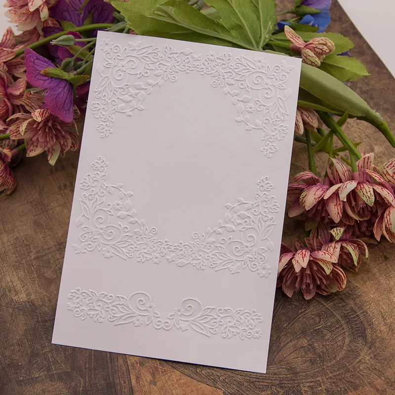 Пластик тиснением папку шаблона DIY бумажная карточка для скрапбукинга Craft цветок