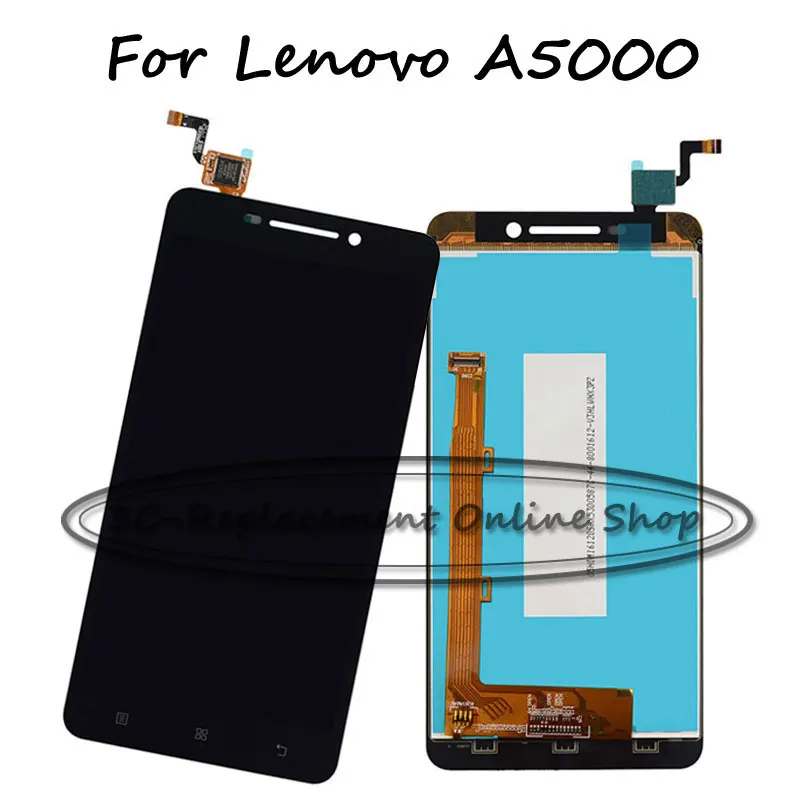 Черный/белый ЖК дисплей + TP Для Lenovo A5000 5 0 дюймов с сенсорным экраном дигитайзер