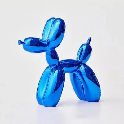 Blue Американское искусство Смола ремесло Джефф КООНС блестящий шар статуя собаки украшение дома аксессуары подарок на Рождество - Цвет: Blue