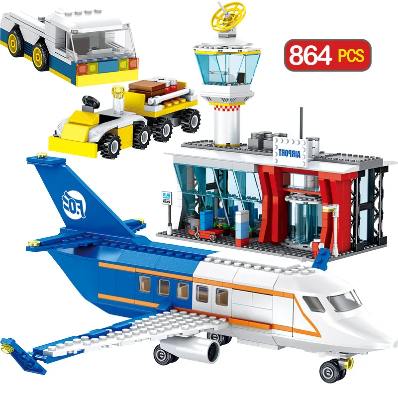 Аэропорт пассажирский город кирпичи совместимый Technik серии терминал самолет