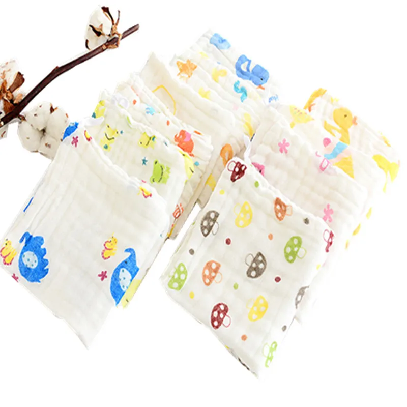 Газовые полотенца для новорожденных 5 шт. комплект банное полотенце с мультяшным