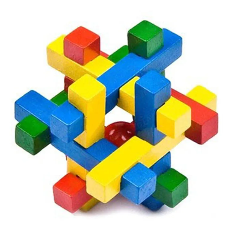 1 шт. детский Экологичный Деревянный пазл головоломка из бамбука|unlock games|iq brain