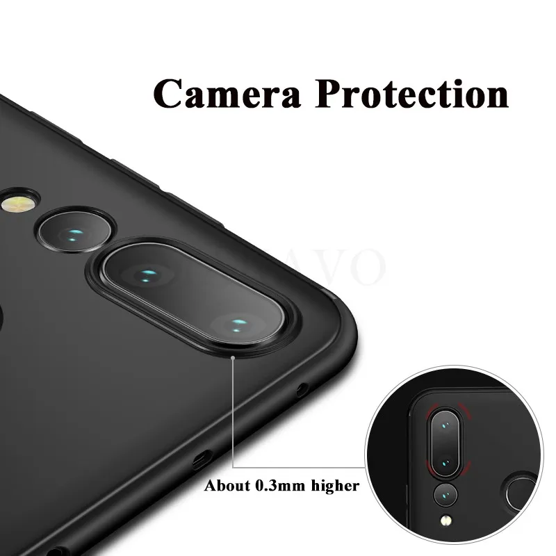 MAKAVO For Huawei Nova 4 Case Full Protection Soft Silicone Matte Cover Nova4 Phone Cases |