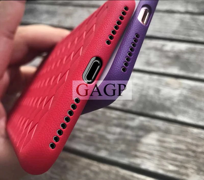 Для iphone X 10 iphone 6s 6 Plus чехол XS Max XR плетеный кожаный чехол X Силиконовый чехол для iphone 11 Pro iphone 7 8 plus чехол