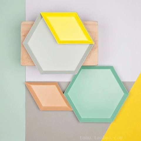 Скандинавский стиль полигон Desktop сочетает в себе лоток Геометрия алмаз металла