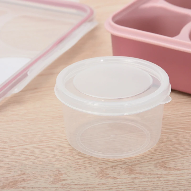 Пластик Питание суп коробки для обедов Microwaveable школьников Bento box с ложкой еда