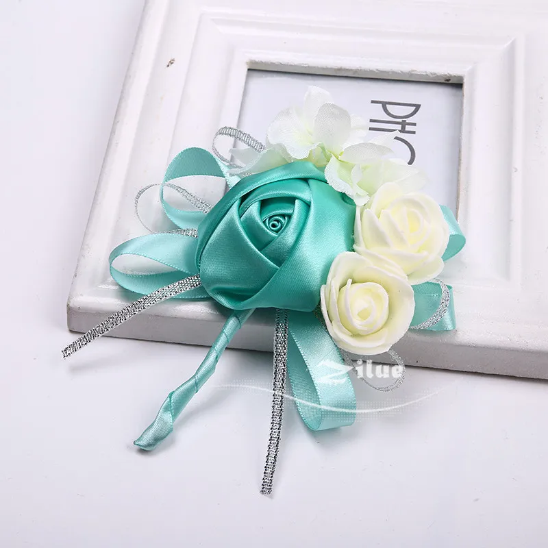 2 шт./лот tiffanyblue невесты на запястье цветы корсаж для мужчин корсажи подружки
