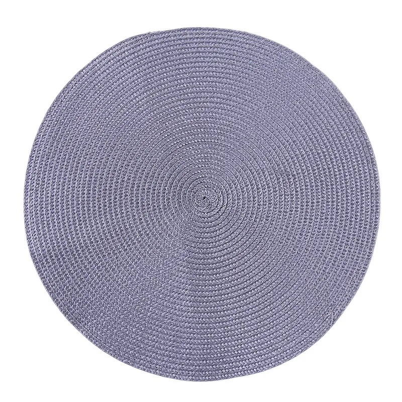 Round Weave Placemat Fashion PP Dining Table Mat Disc Pads Bowl Pad Coasters Waterproof Table Cloth Pad Non-slip Insulation (art.: 7ac9fd4f7) - 7ac9fd4f7