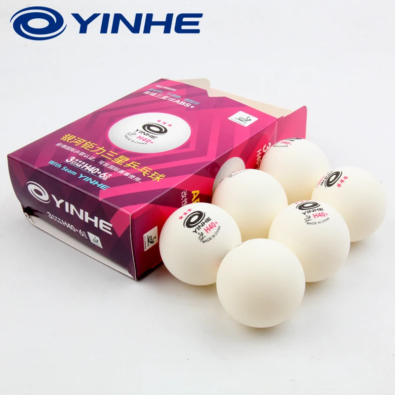 Мячи для настольного тенниса YINHE Galaxy 3 звезды пластиковые 40 + ITTF одобренные белые